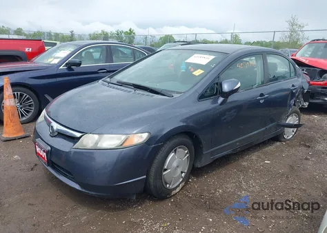 2006 Honda Civic Hybrid z USA, uszkodzony, nr VIN JHMFA36246S008051